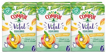 COMPAL VITAL EQUILÍBRIO MANGA LARANJA COMPAL VITAL EQUILÍBRIO MANGA LARANJA