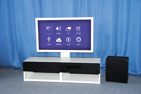O Ikea Uppleva integra móvel, kit de cinema em casa e televisor.