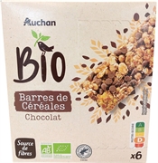 AUCHAN BIO BARRES DE CÉRÉALES CHOCOLAT AUCHAN BIO BARRES DE CÉRÉALES CHOCOLAT