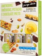 PINGO DOCE Barras de Frutos Secos Amendoins, Amêndoas, Pistachio e chocolate preto
