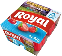 ROYAL Gelatina sabor Morango 0% Açúcares