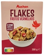 AUCHAN DÉLIFORM CEREAIS DE ARROZ E TRIGO INTEGRAL COM FRUTOS VERMELHOS