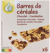 AUCHAN Barres de céréales chocolat - cacahuètes