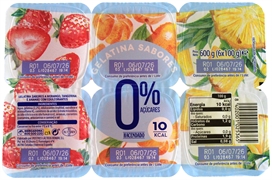 HACENDADO (MERCADONA) Gelatina Sabores 0% Açúcares - Morango, Tangerina e Ananás